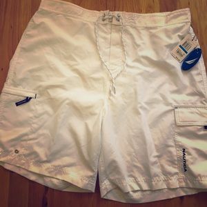 Nautica white swimming trunks
